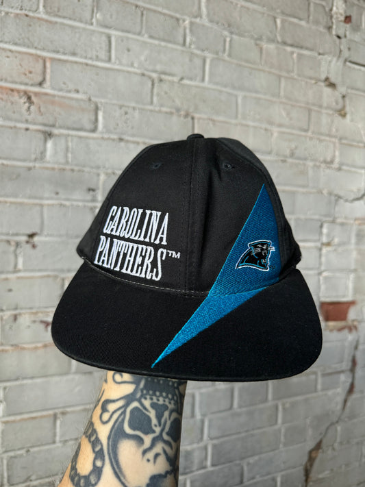 90’s Carolina Panthers Vintage American Needle Big NFL Spellout Snapback Hat (OSFA)