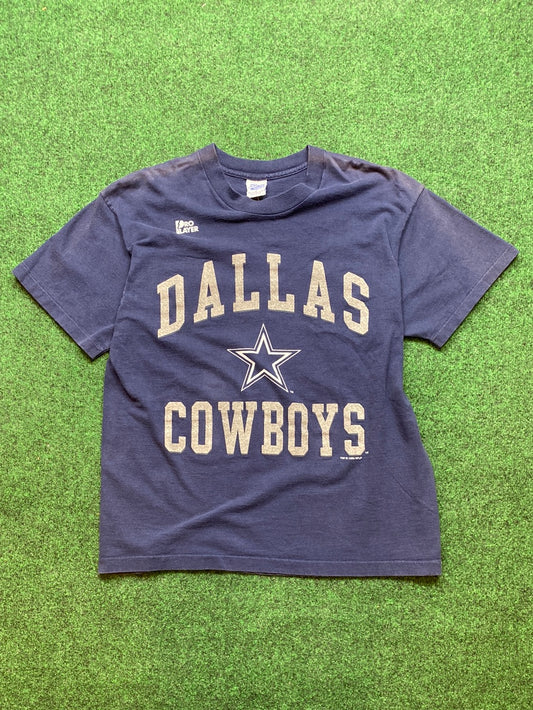 1996 Dallas Cowboys Pro Player NFL Arch Logo Vintage Tee (Large)