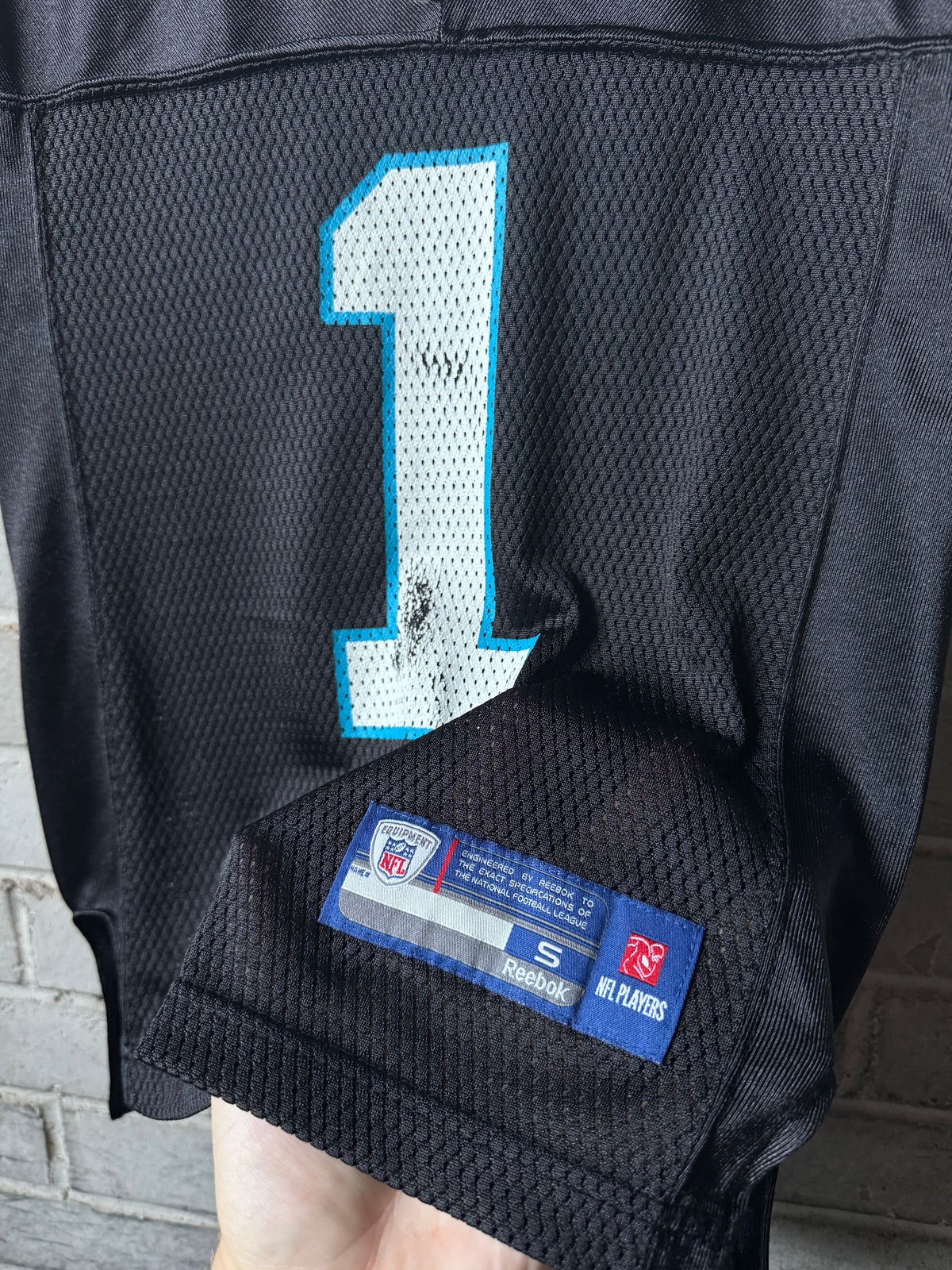 2011 Carolina Panthers Cam Newton Vintage Black Reebok Rookie Season NFL Jersey (Youth Small)