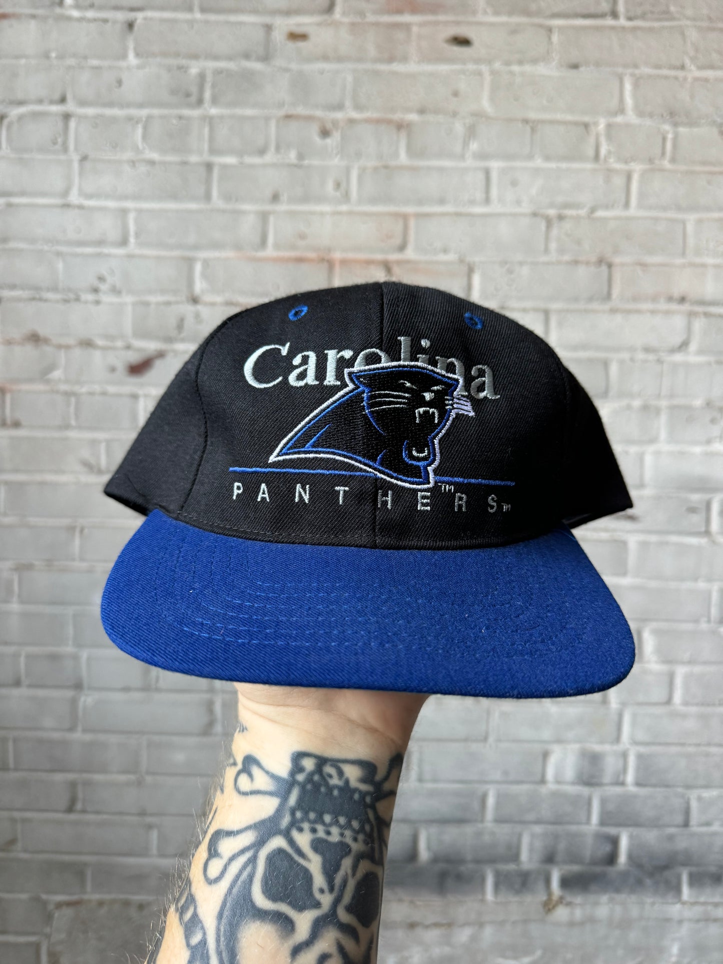 1993 Carolina Panthers Vintage Two Tone Team NFL Snapback Hat (OSFA)