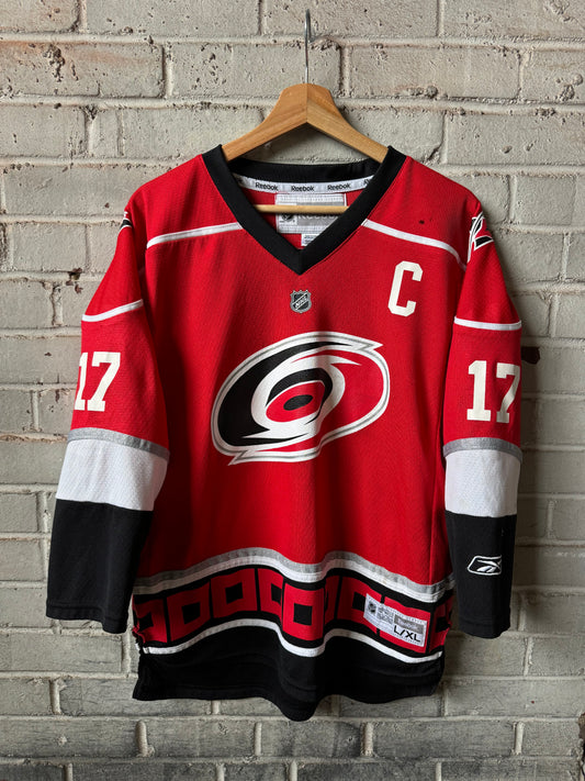 2010’s Carolina Hurricanes #17 Fan Name Reebok NHL Hockey Jersey (Youth L/XL)