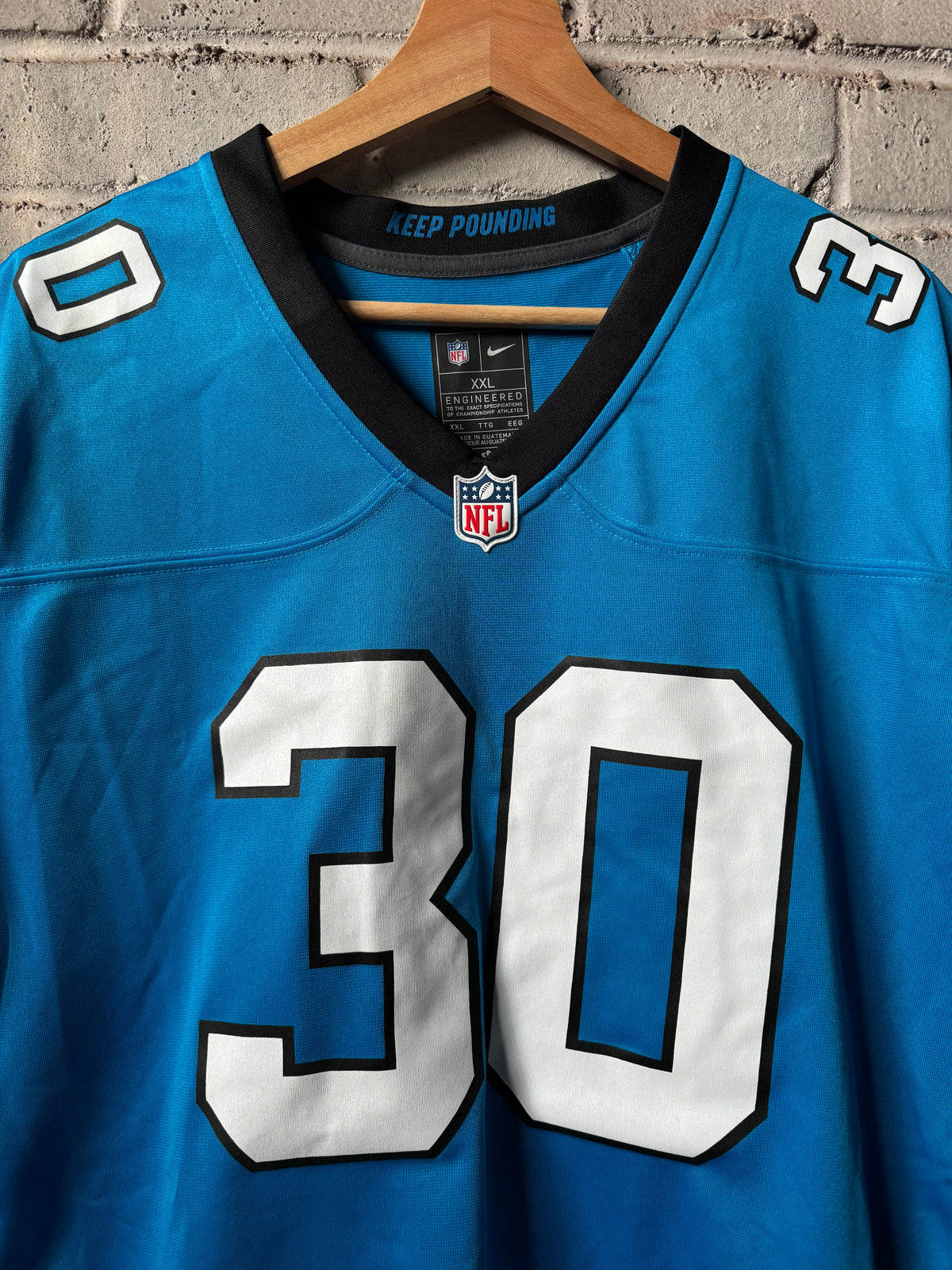 2023 Carolina Panthers Chuba Hubbard Process Blue Nike Game NFL Jersey (XL)