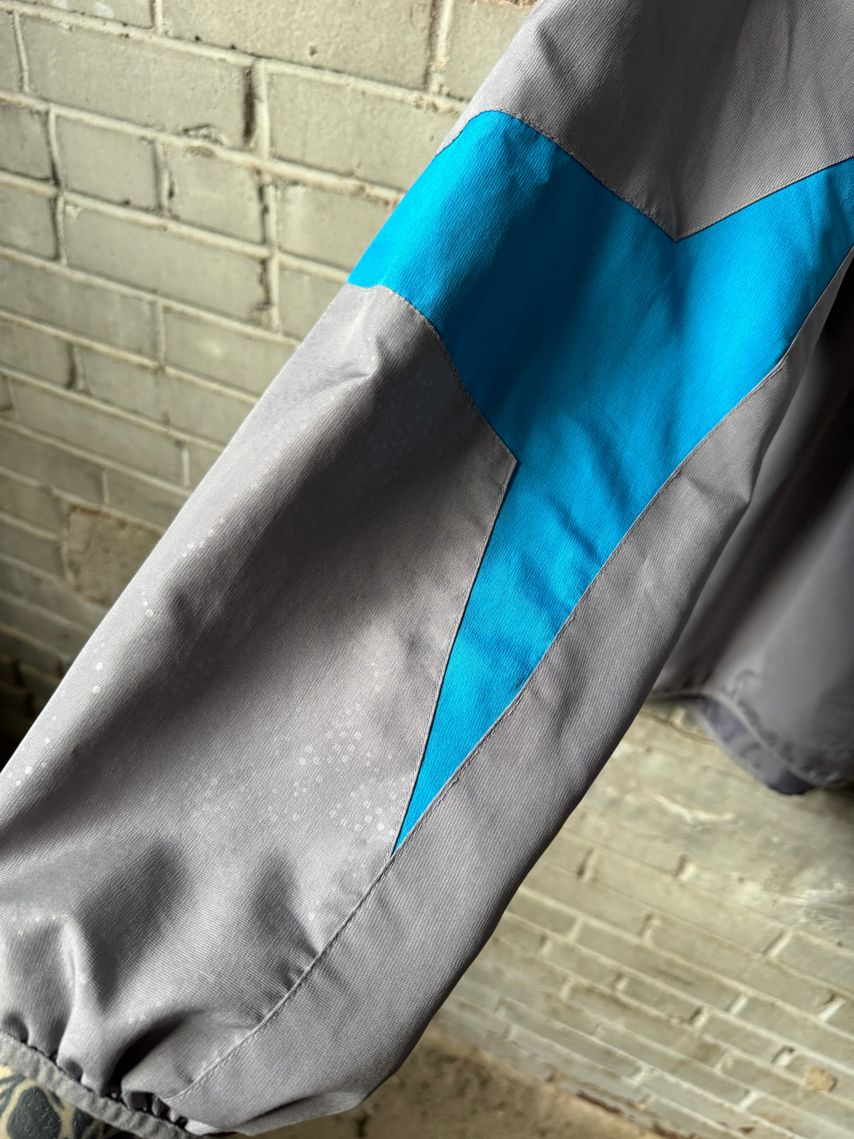 00’s Carolina Panthers Vintage Silver Reebok Quarter Zip NFL Sideline Pullover Jacket (XXL)