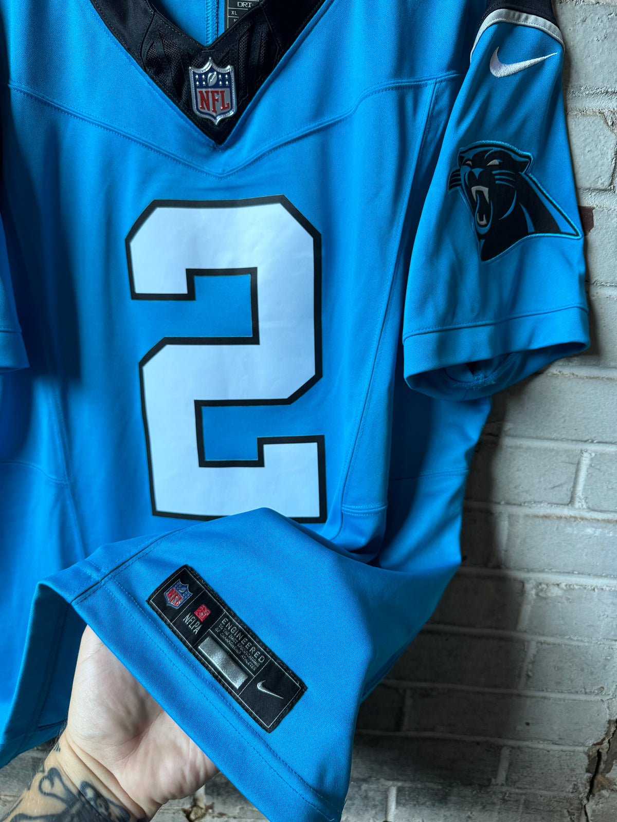 2022 Carolina Panthers D.J. Moore Blue Alternate Nike Vapor Limited Stitched NFL Jersey (XL)