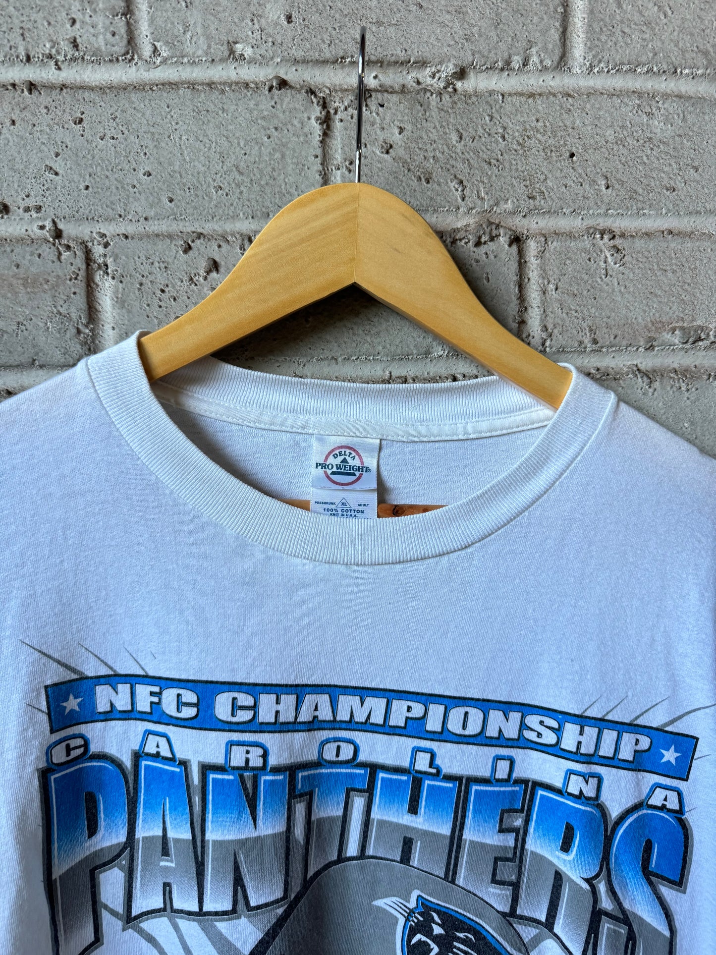 2004 Carolina Panthers vs. Philadelphia Eagles Vintage White NFC Championship NFL Longsleeve Tee (XL)