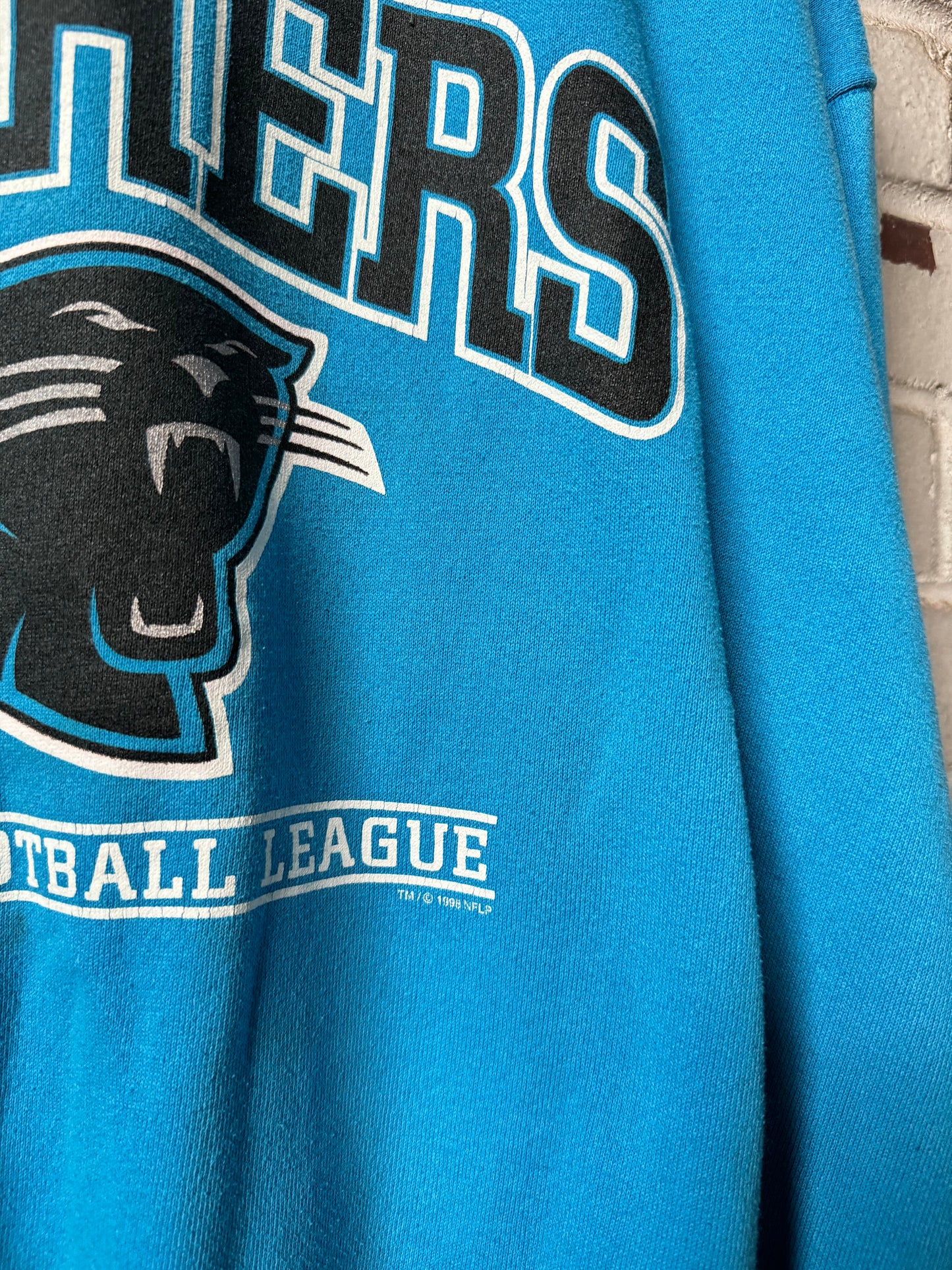 1998 Carolina Panthers Vintage Blue Heavyweight NFL Crewneck (XXL)