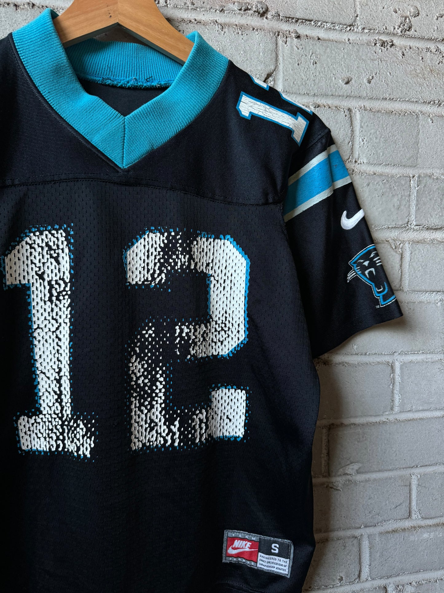90’s Carolina Panthers Kerry Collins Vintage Black Nike NFL Jersey (Youth Small)