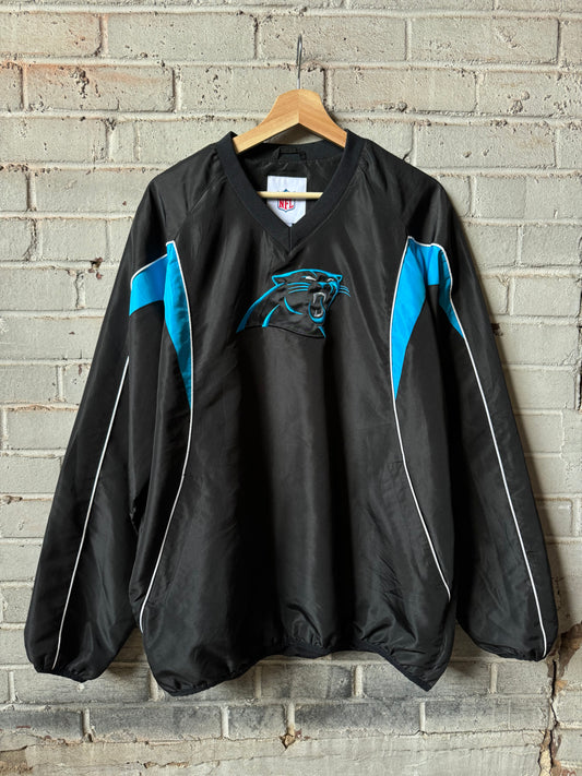 2010’s Carolina Panthers Colorblocked Embroidered NFL Pullover (Large)