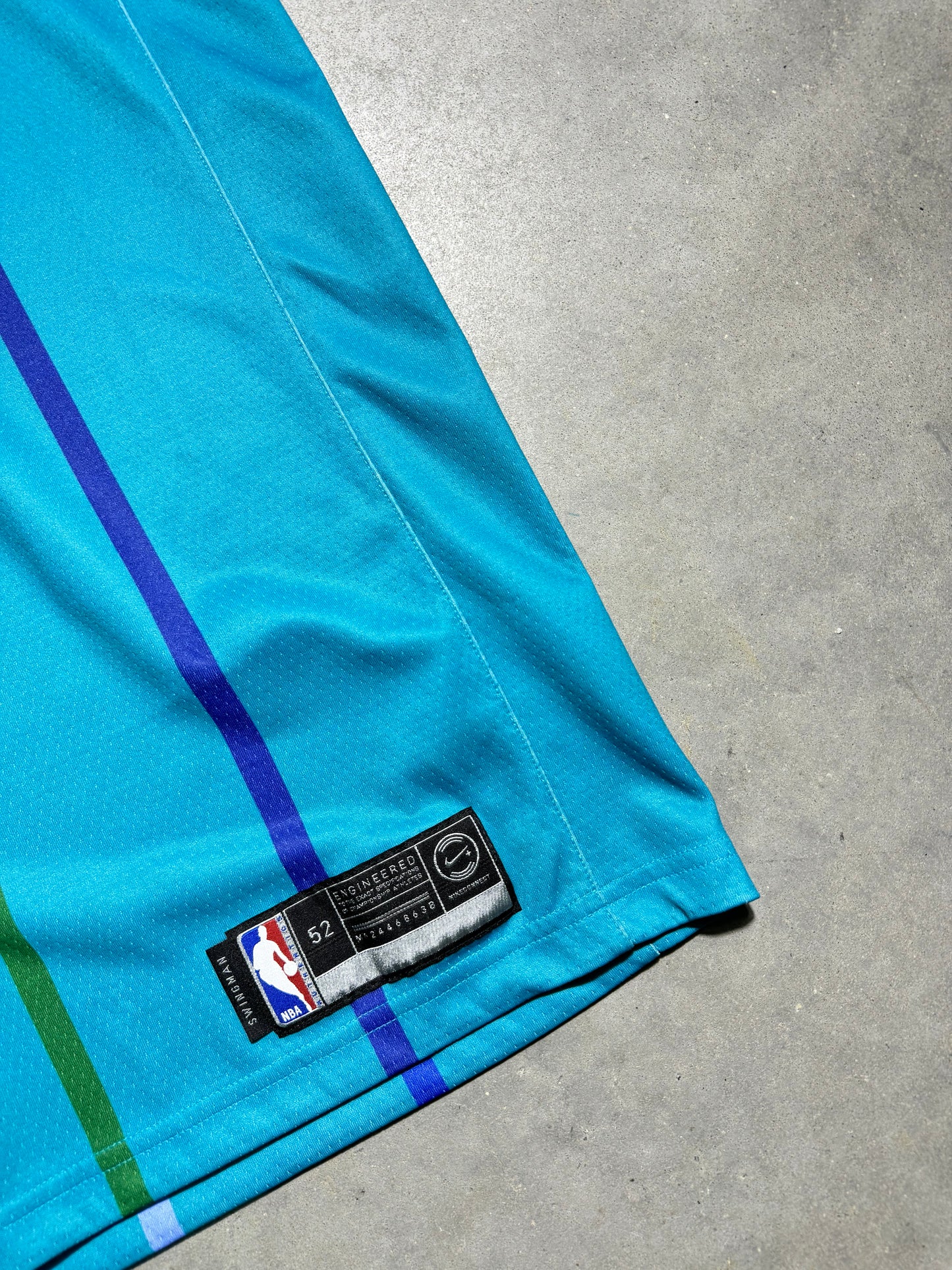 2017/2018 Charlotte Hornets Jeremy Lamb Teal Jordan Brand HWC Classics Throwback NBA Swingman Jersey (52/XL)