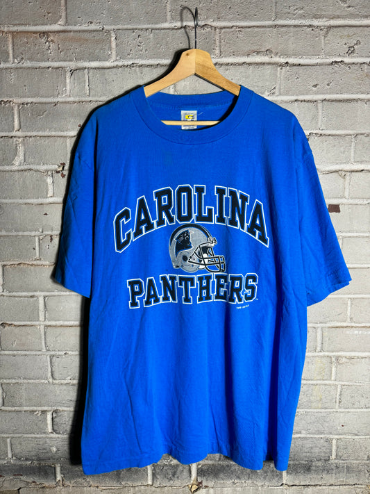 1996 Carolina Panthers Vintage Competitor Arch Spellout NFL Tee (XL)
