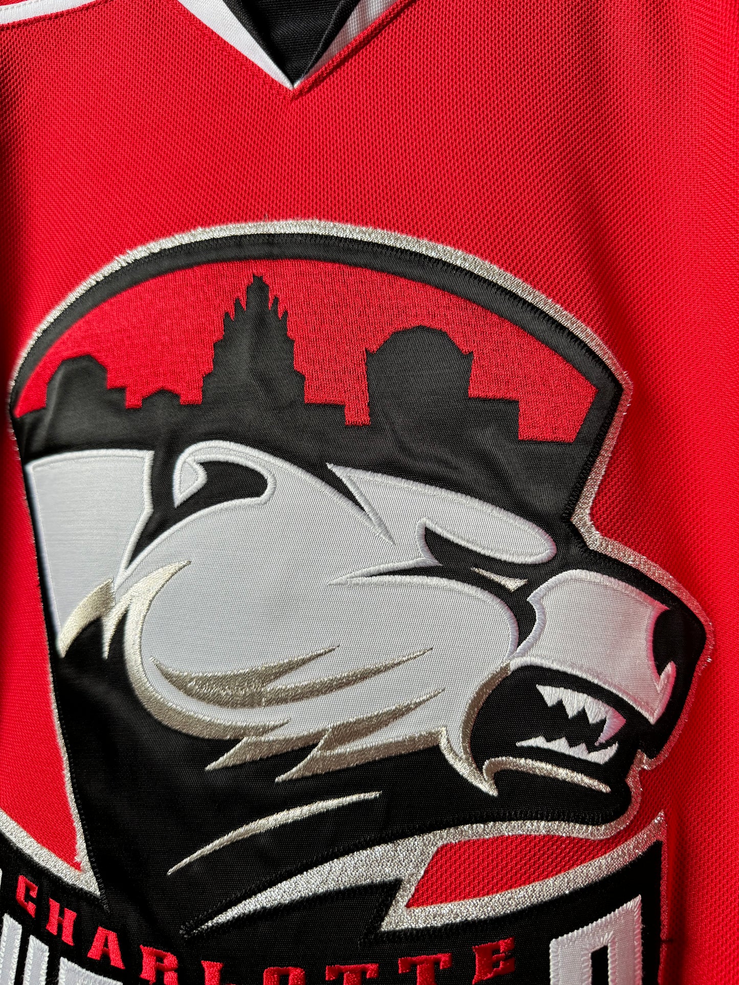2010’s Charlotte Checkers Carolina Hurricanes Era Red Reebok AHL Hockey Jersey (XXL)