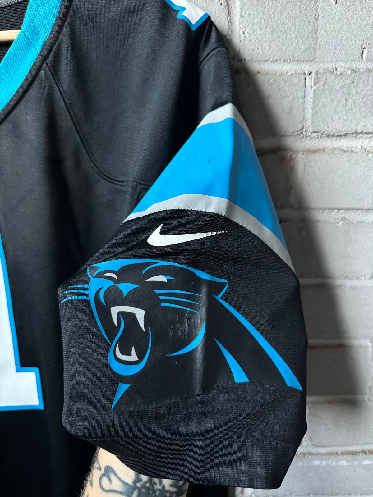 2016 Carolina Panthers Cam Newton Black Nike NFL Game Jersey (XL)