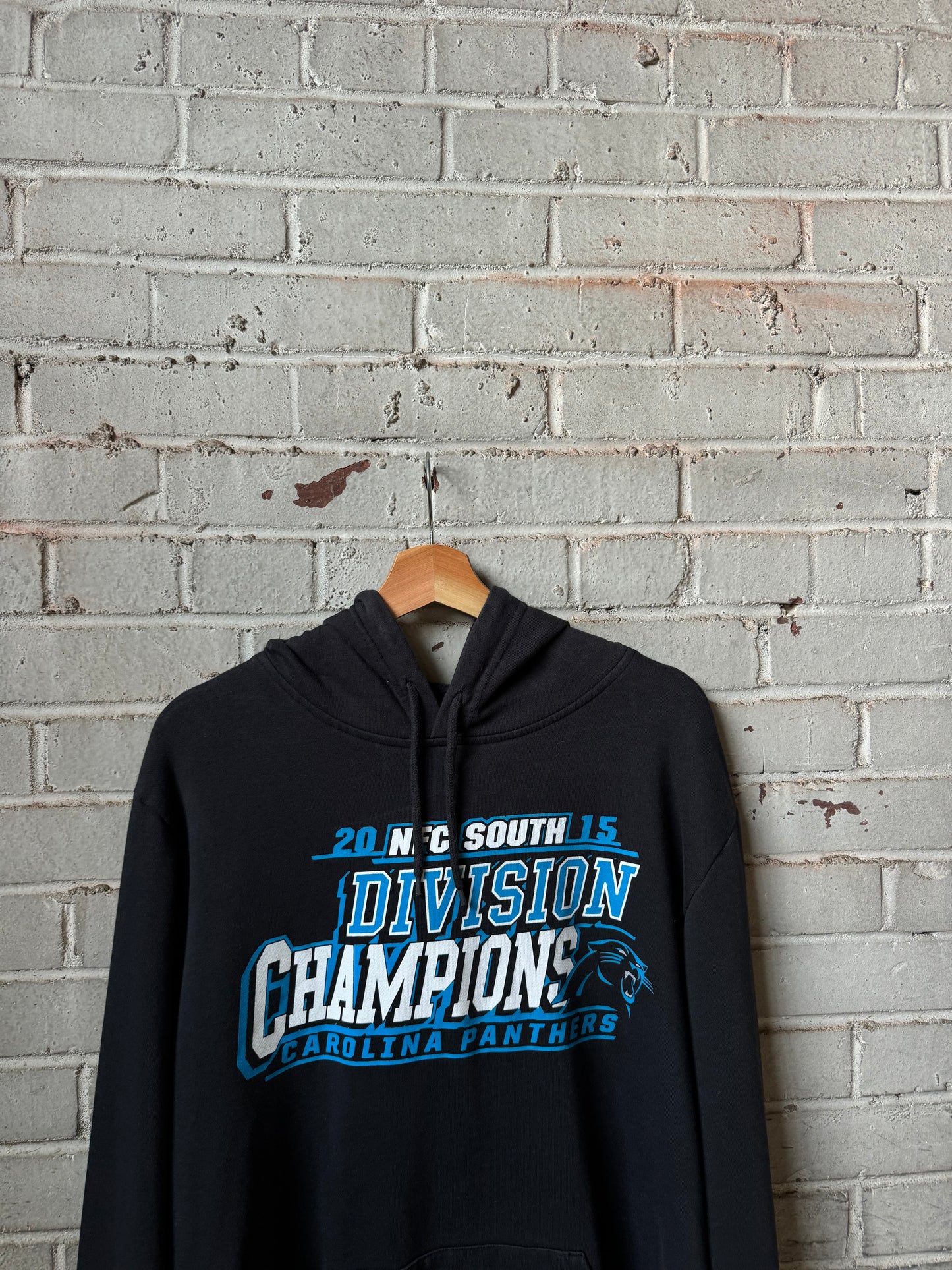 2015 Carolina Panthers NFC South Division Champions Majestic NFL Hoodie (XL)