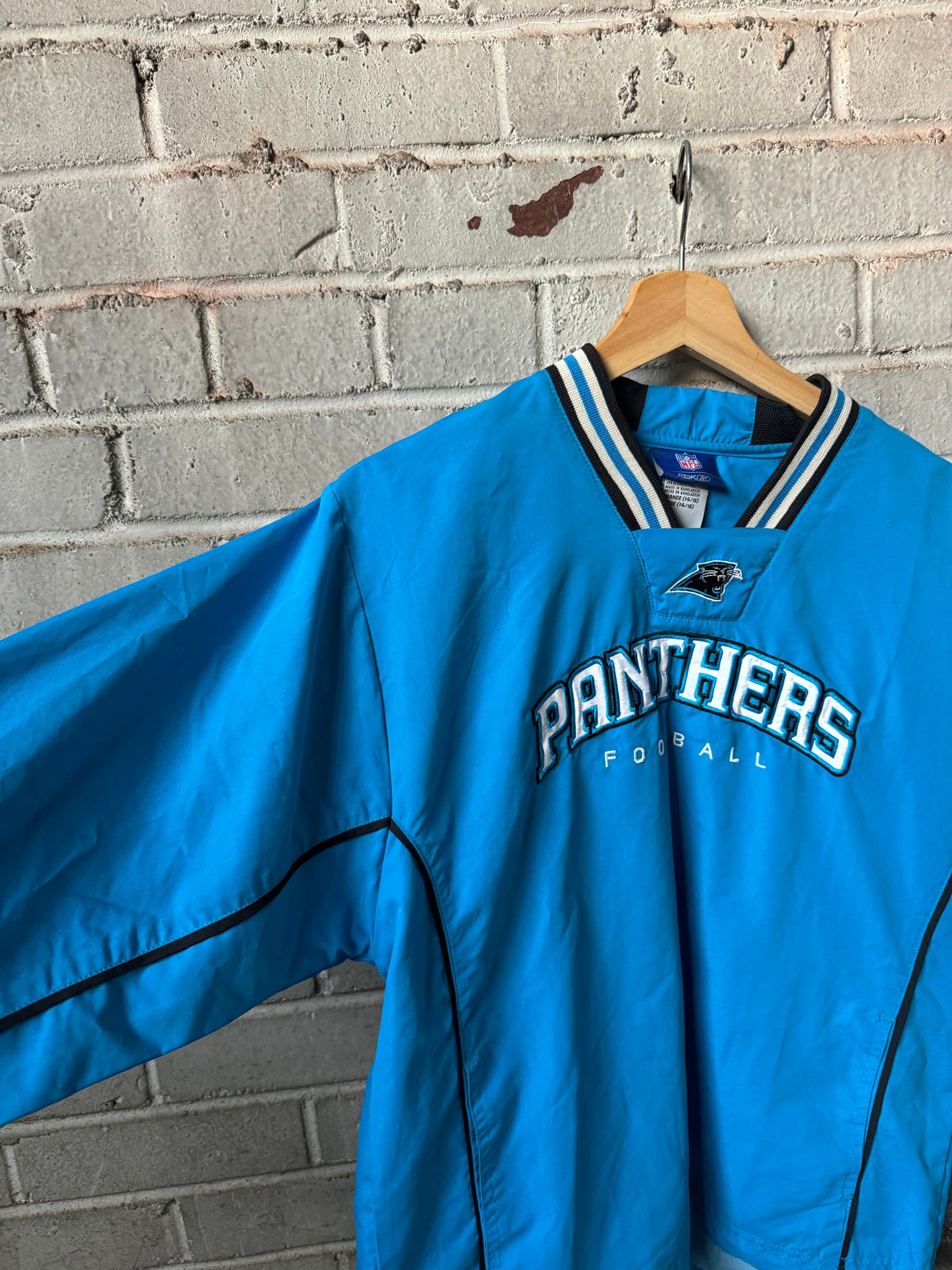 00’s Carolina Panthers Vintage Blue Reebok NFL Pullover (Youth Large)