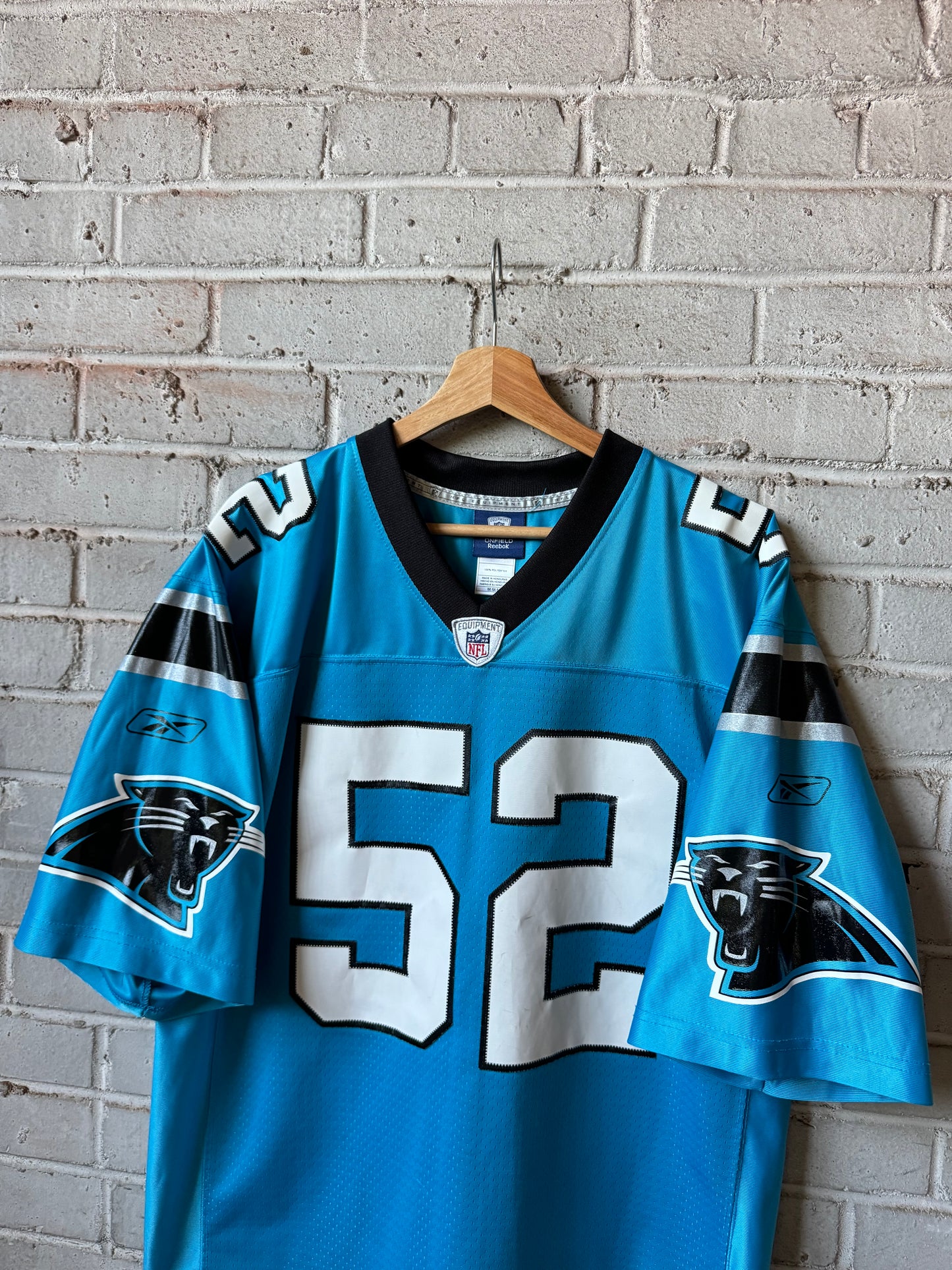 00’s Carolina Panthers Jon Beason Vintage Blue Alternate Stitched Swingman NFL Jersey (Medium)