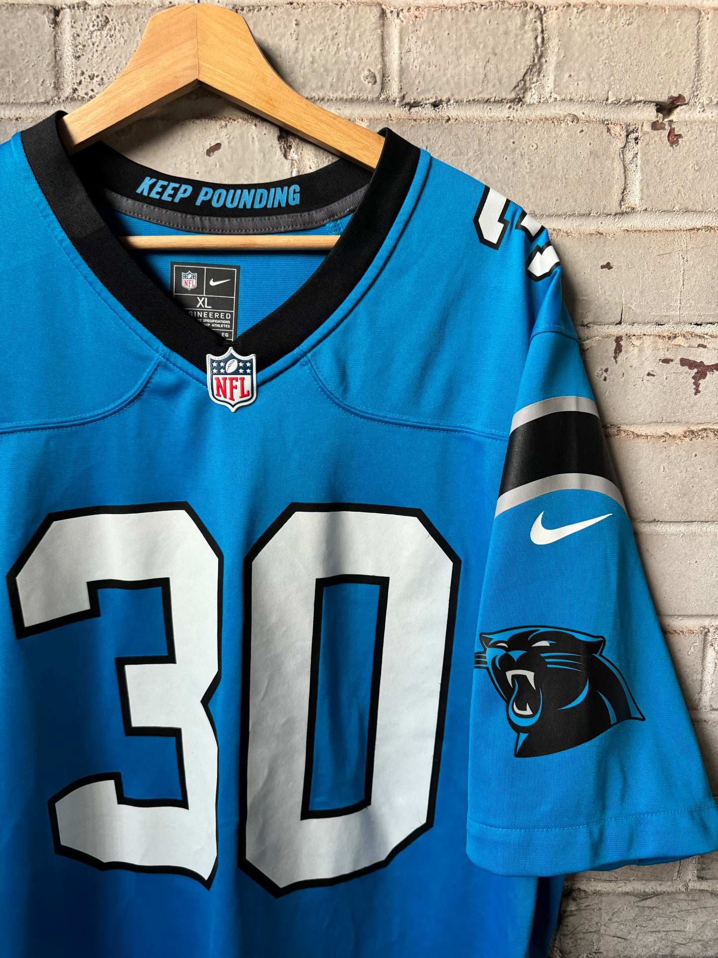 2023 Carolina Panthers Chuba Hubbard Blue Nike Game NFL Jersey (XL)