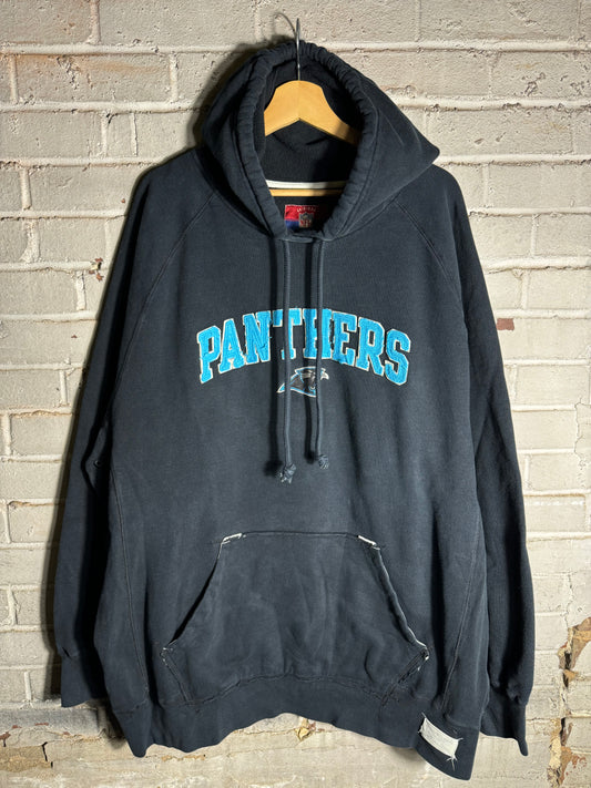 2003 Carolina Panthers Vintage Reebok Gridiron Classics Ultra Heavyweight NFL Hoodie (XXL)