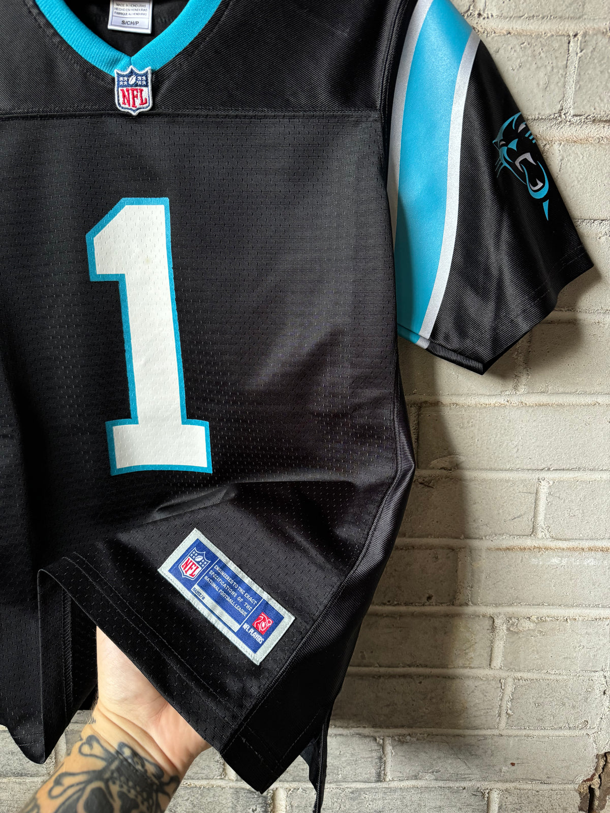 2010’s Carolina Panthers Cam Newton Black Nike NFL Jersey (Women’s Small)