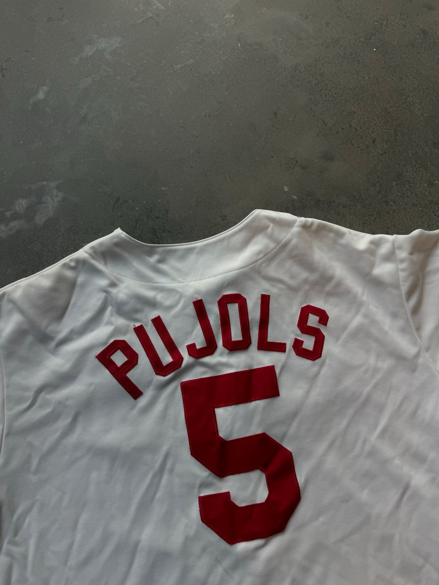 00’s St. Louis Cardinals Albert Pujols Vintage Majestic White MLB Baseball Jersey (XXL)