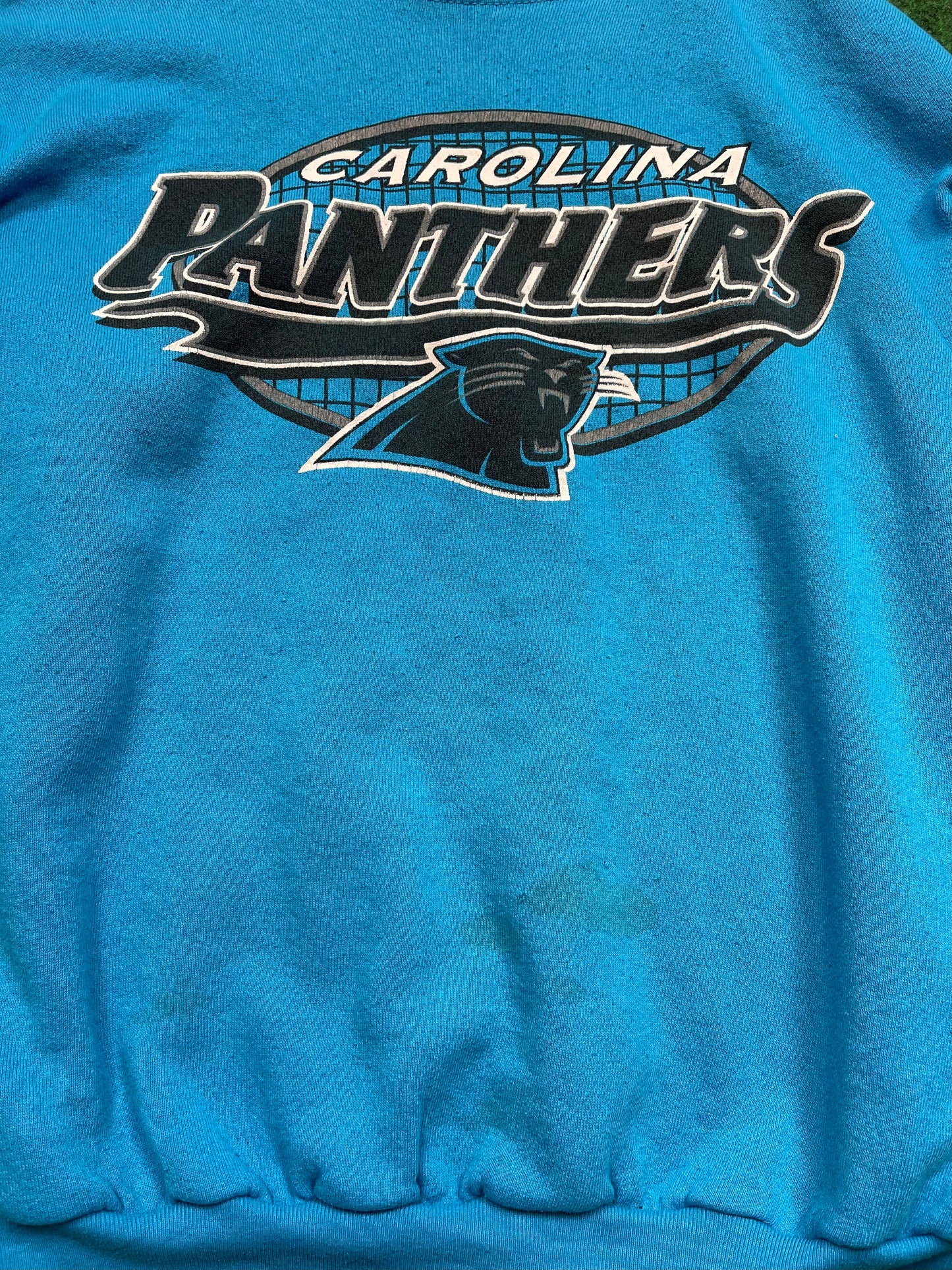 90’s Carolina Panthers Oval Logo Vintage NFL Crewneck (Large)