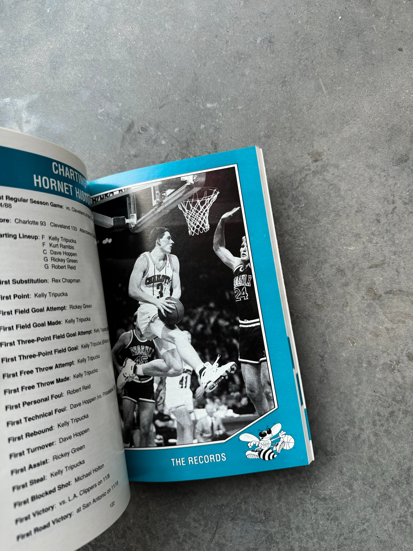 1989/1990 Charlotte Hornets Vintage NBA Media Guide Coffee Table Book