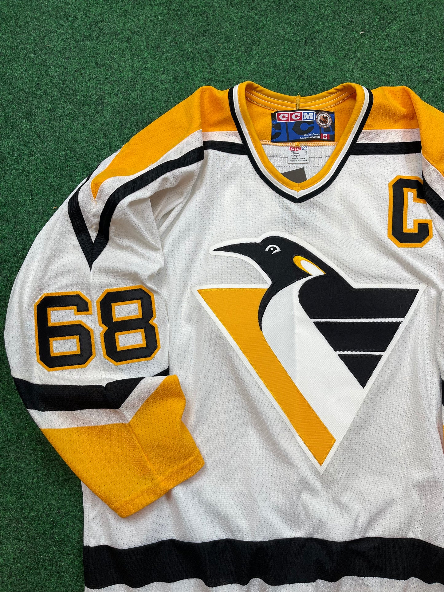 90’s Pittsburgh Penguins Jaromir Jagr Vintage Authentic NHL Hockey CCM Jersey (XL)
