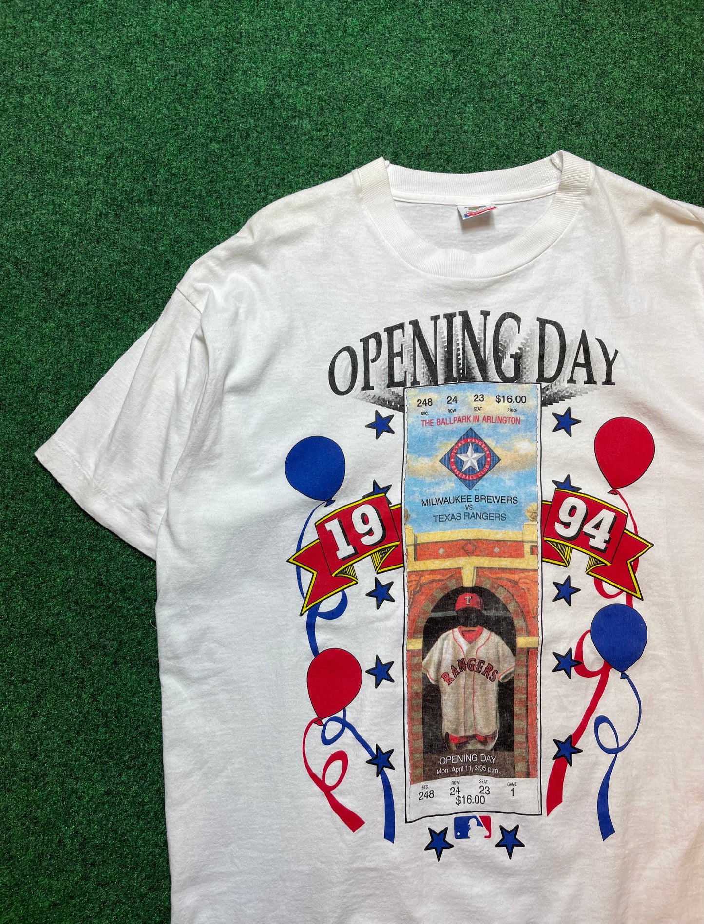 1994 Texas Rangers Opening Day Arlington Park Vintage MLB Tee (XL)