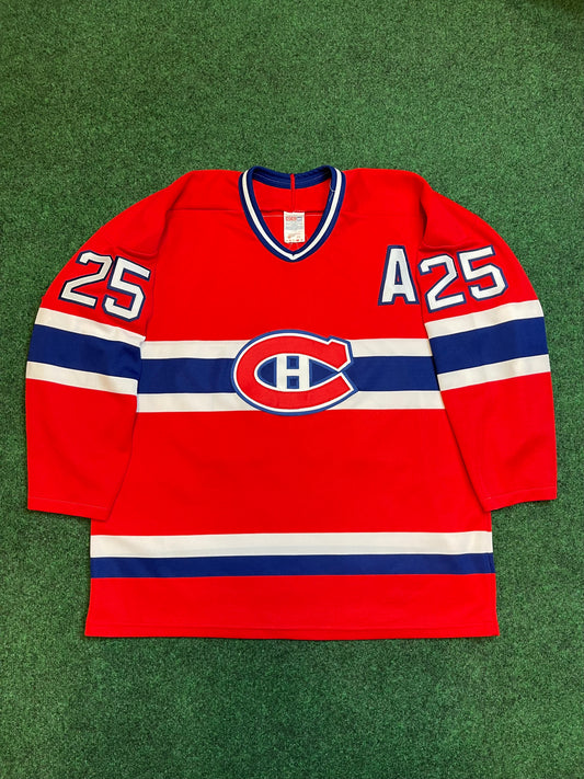 90’s Montreal Canadians Vincent Damphousse Vintage NHL Authentic Hockey Jersey (Large)