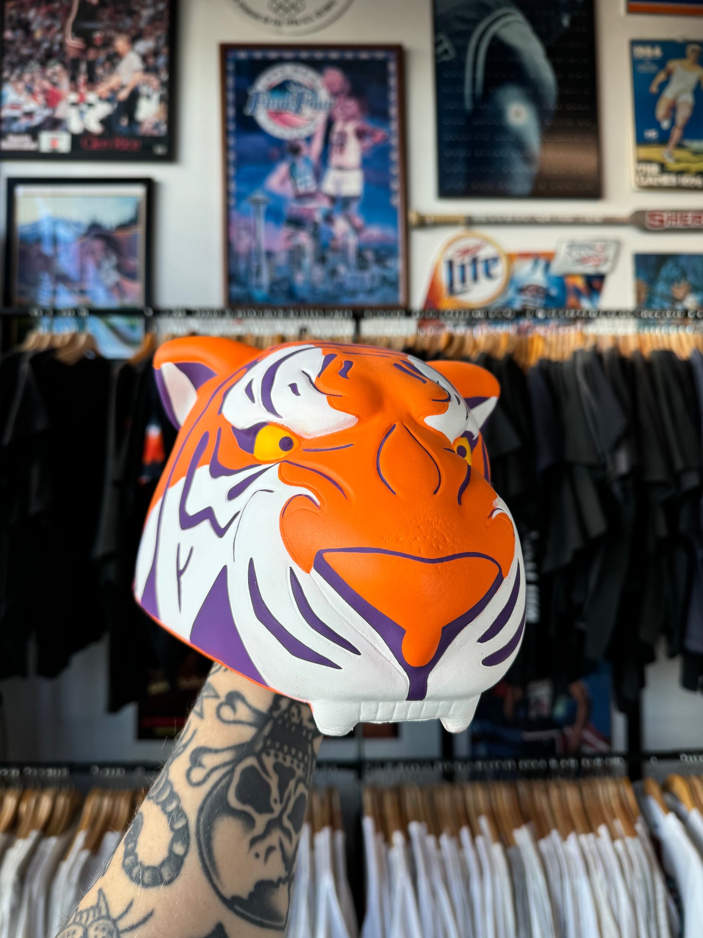 00’s Clemson Tigers Vintage Starter Tigerhead Foamhead Hat - Brand New (OSFA)