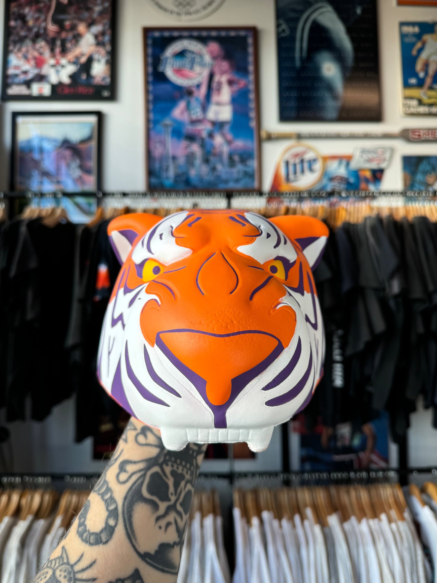 00’s Clemson Tigers Vintage Starter Tigerhead Foamhead Hat - Brand New (OSFA)