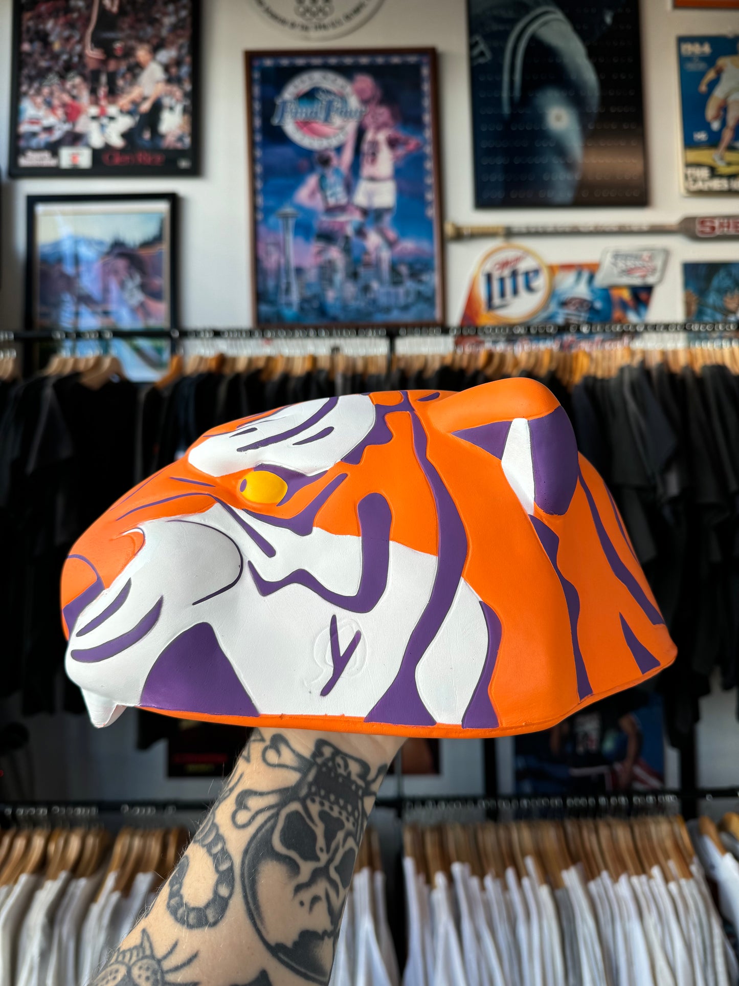 00’s Clemson Tigers Vintage Starter Tigerhead Foamhead Hat - Brand New (OSFA)