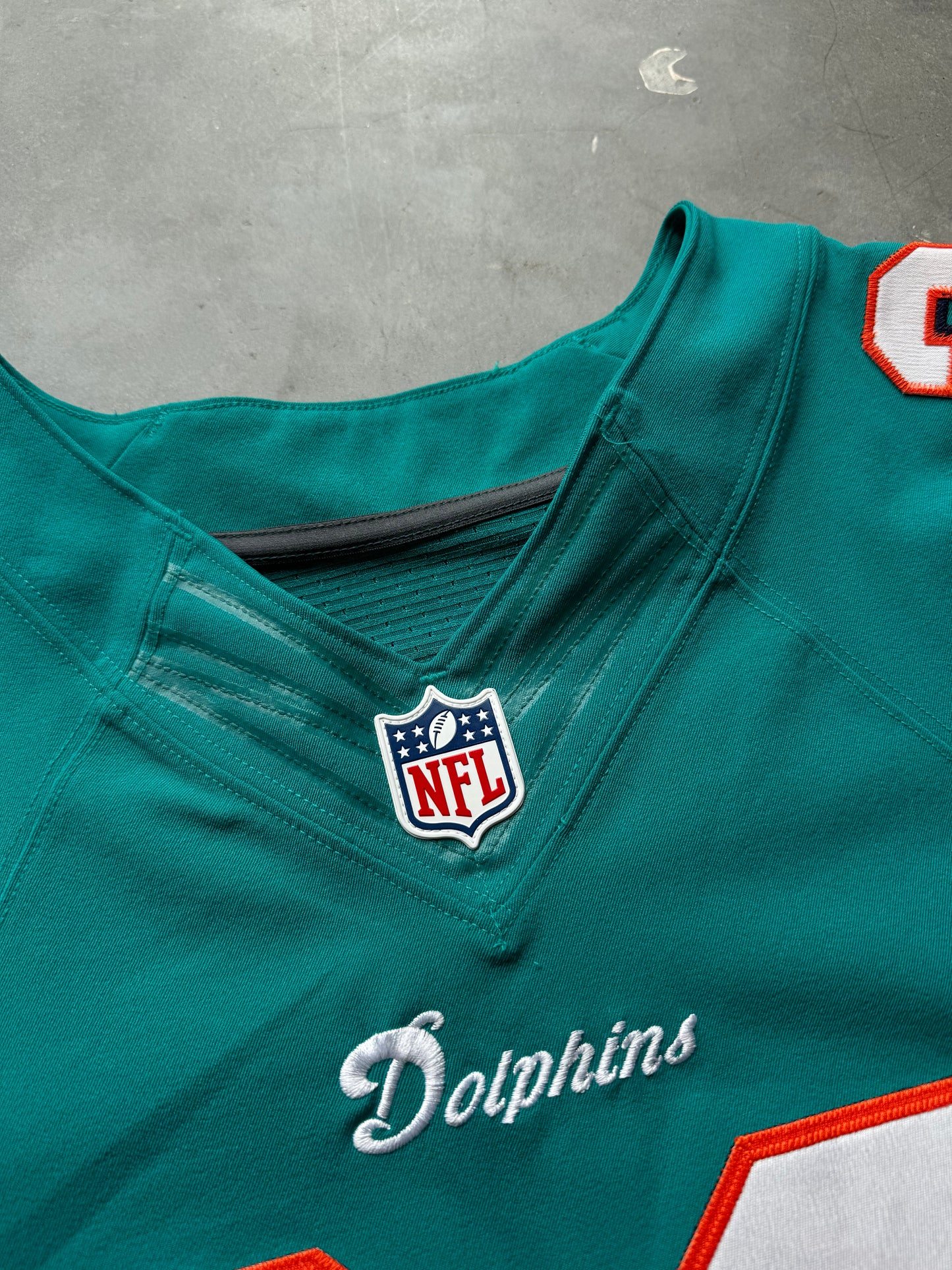 2012 Miami Dolphins Reggie Bush Nike Teal Elite Fully Stitched NFL On Field Jersey (48/XL)