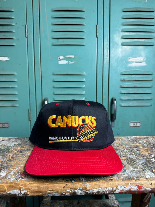 90’s Vancouver Canucks Vintage NHL Hockey Snapback Hat - Deadstock (OSFA)