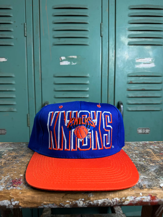 90’s New York Knicks Vintage NBA Big Logo Snapback Hat - Deadstock (OSFA)