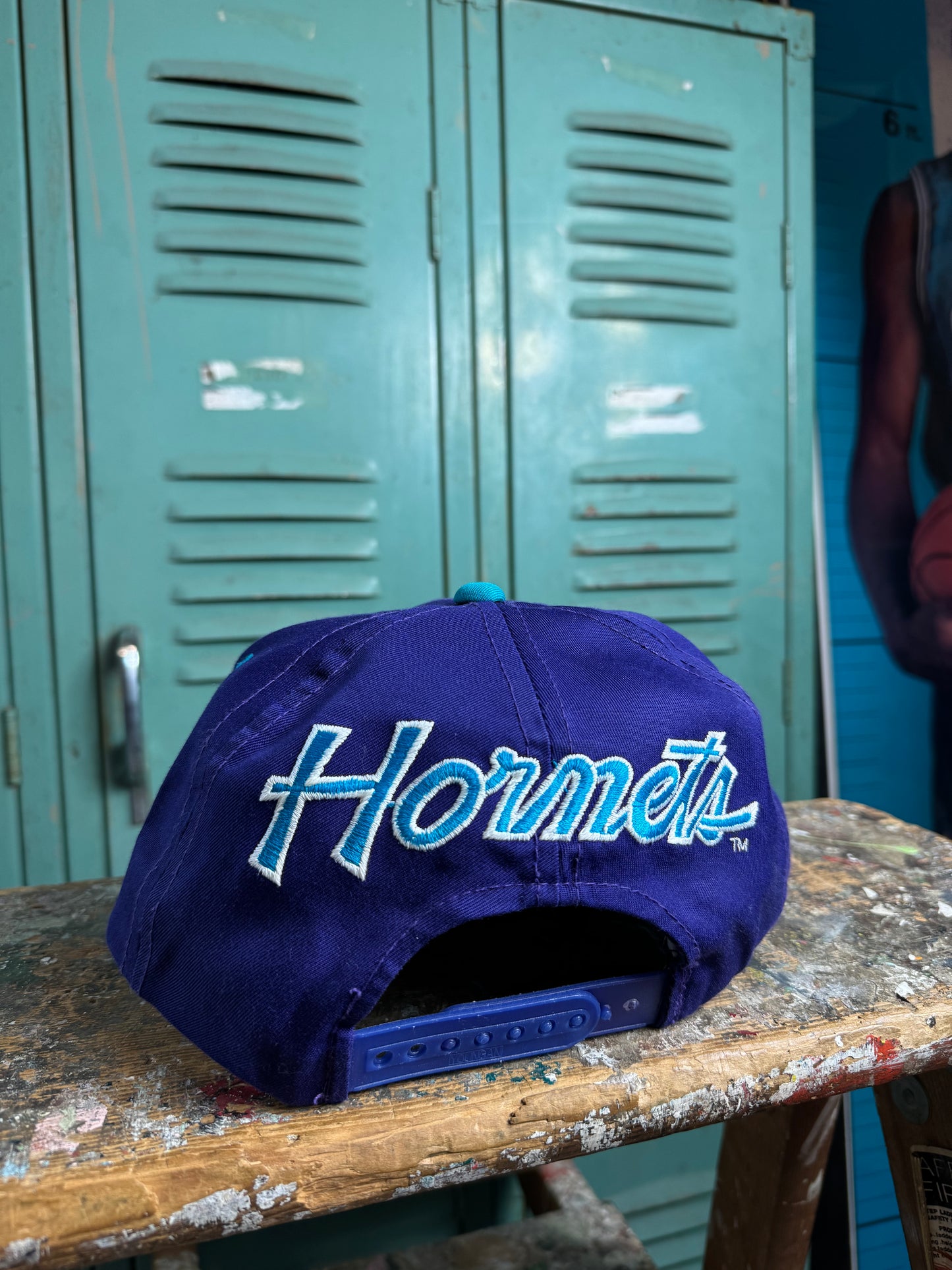 90’s Charlotte Hornets Vintage Sports Specialties Script NBA Snapback Hat (OSFA)