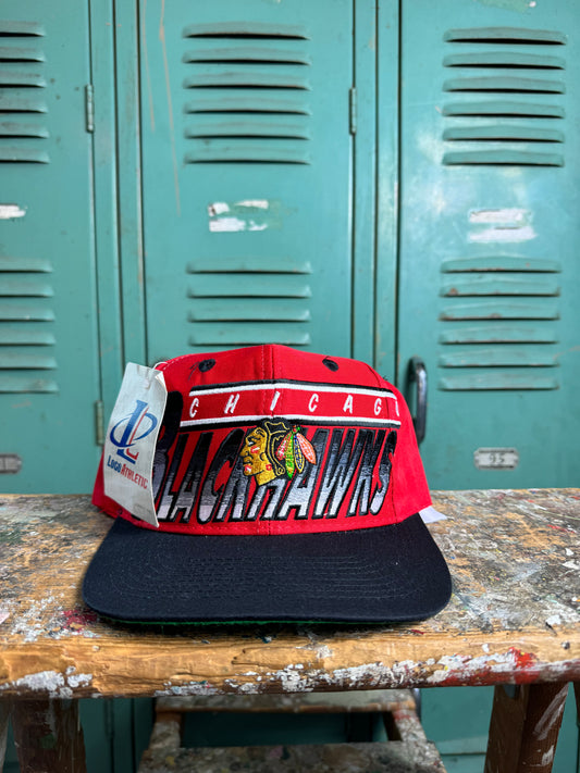 90’s Chicago Blackhawks Vintage Logo Athletic NHL Snapback Hat - Deadstock (OSFA)