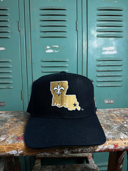 90’s New Orleans Saints Vintage Sports Specialties Plain Logo Wool NFL Snapback Hat (OSFA)