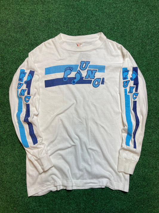 80’s UNC North Carolina Tarheels Vintage College Longsleeve Tee (Slim Large)