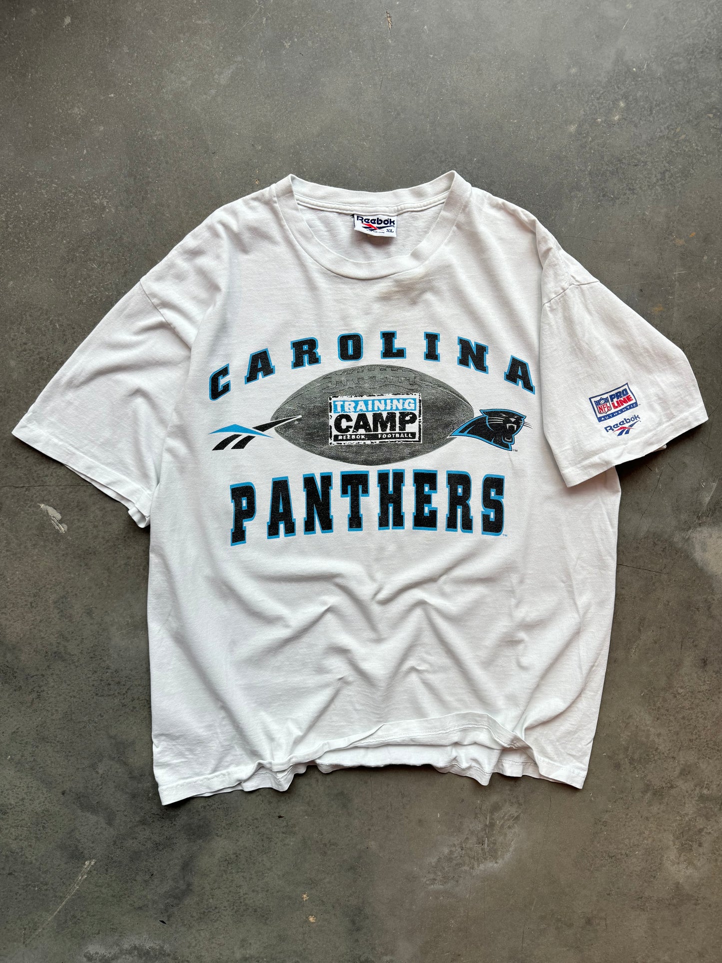 1996 Carolina Panthers Vintage Reebok NFL Pro Line Training Camp NFL Tee (XL)