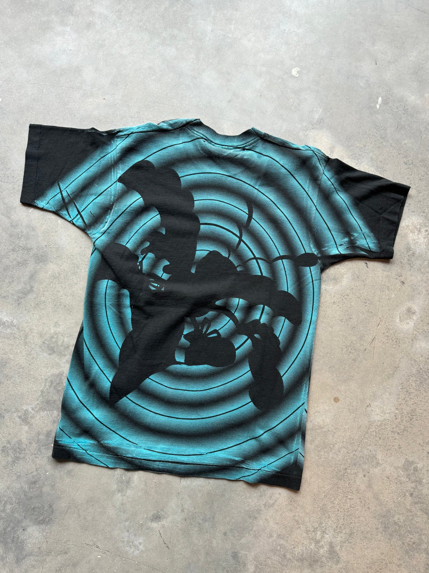 90’s Charlotte Hornets Vintage Salem Sportswear Vintage Shadow Print NBA Tee (Large)