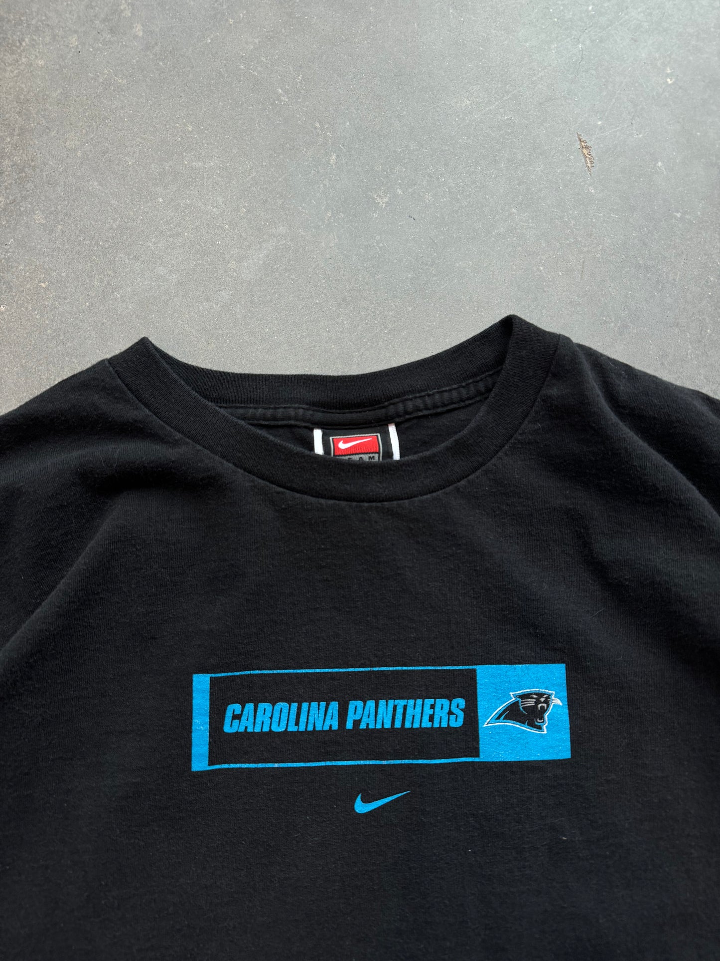 1999 Carolina Panthers Vintage Nike Mini Swoosh Black NFL Tee (XL)