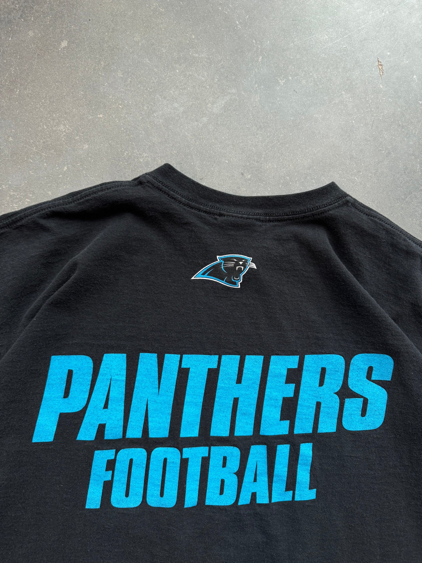 1999 Carolina Panthers Vintage Nike Mini Swoosh Black NFL Tee (XL)