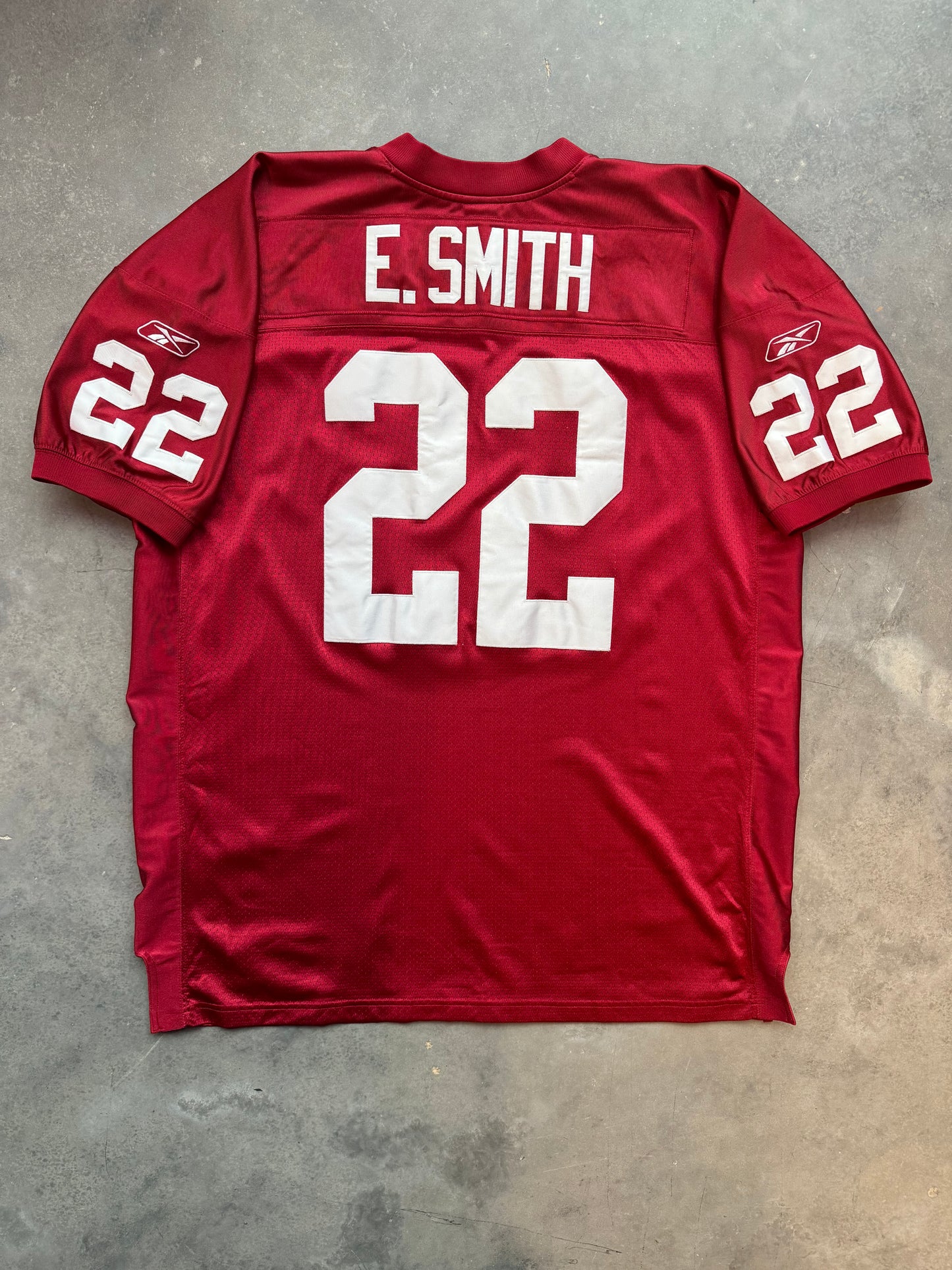 2003 Arizona Cardinals Emmitt Smith Vintage Red Reebok NFL Fully Stitched Jersey (XXL)