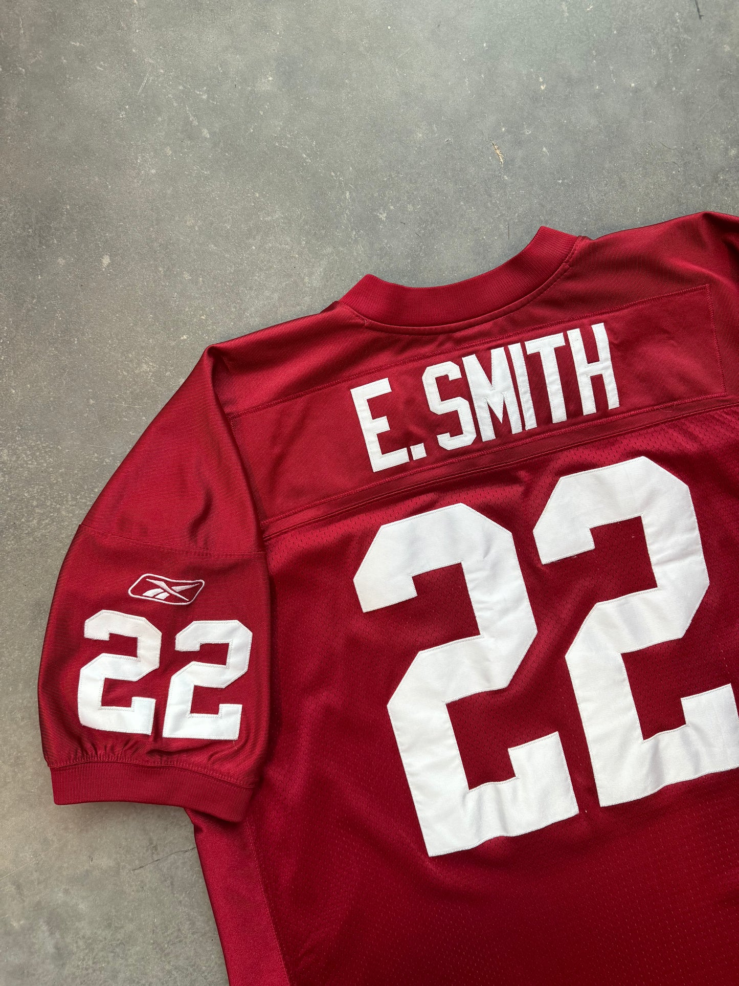 2003 Arizona Cardinals Emmitt Smith Vintage Red Reebok NFL Fully Stitched Jersey (XXL)