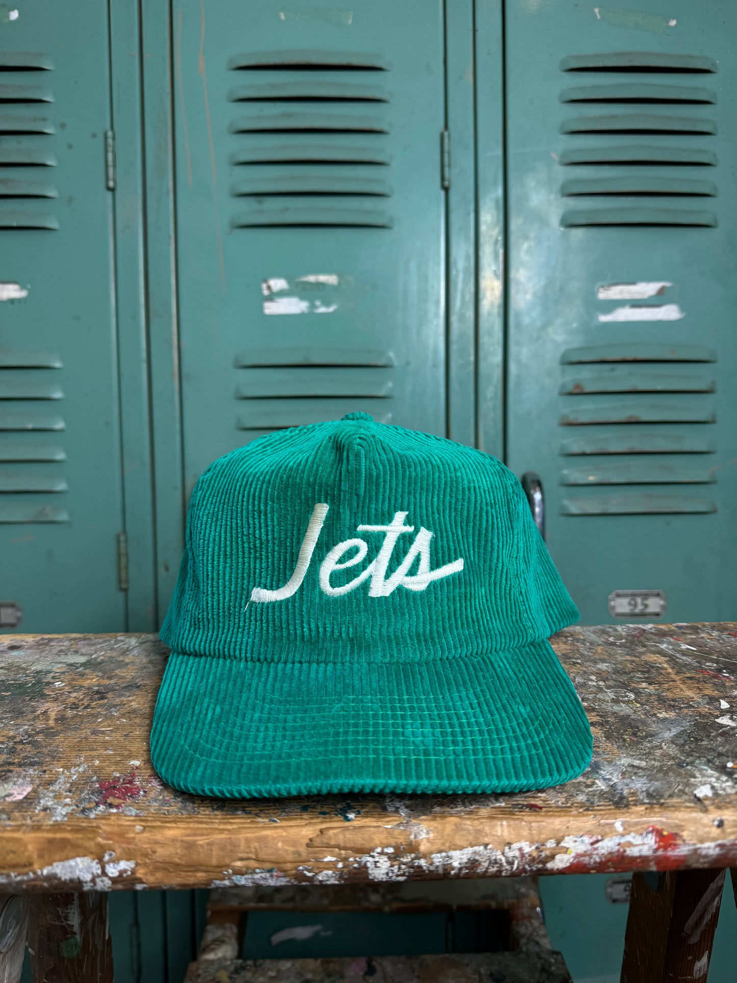 80’s New York Jets Vintage NFL Green Corduroy Sports Specialties Zipback Hat (OSFA)