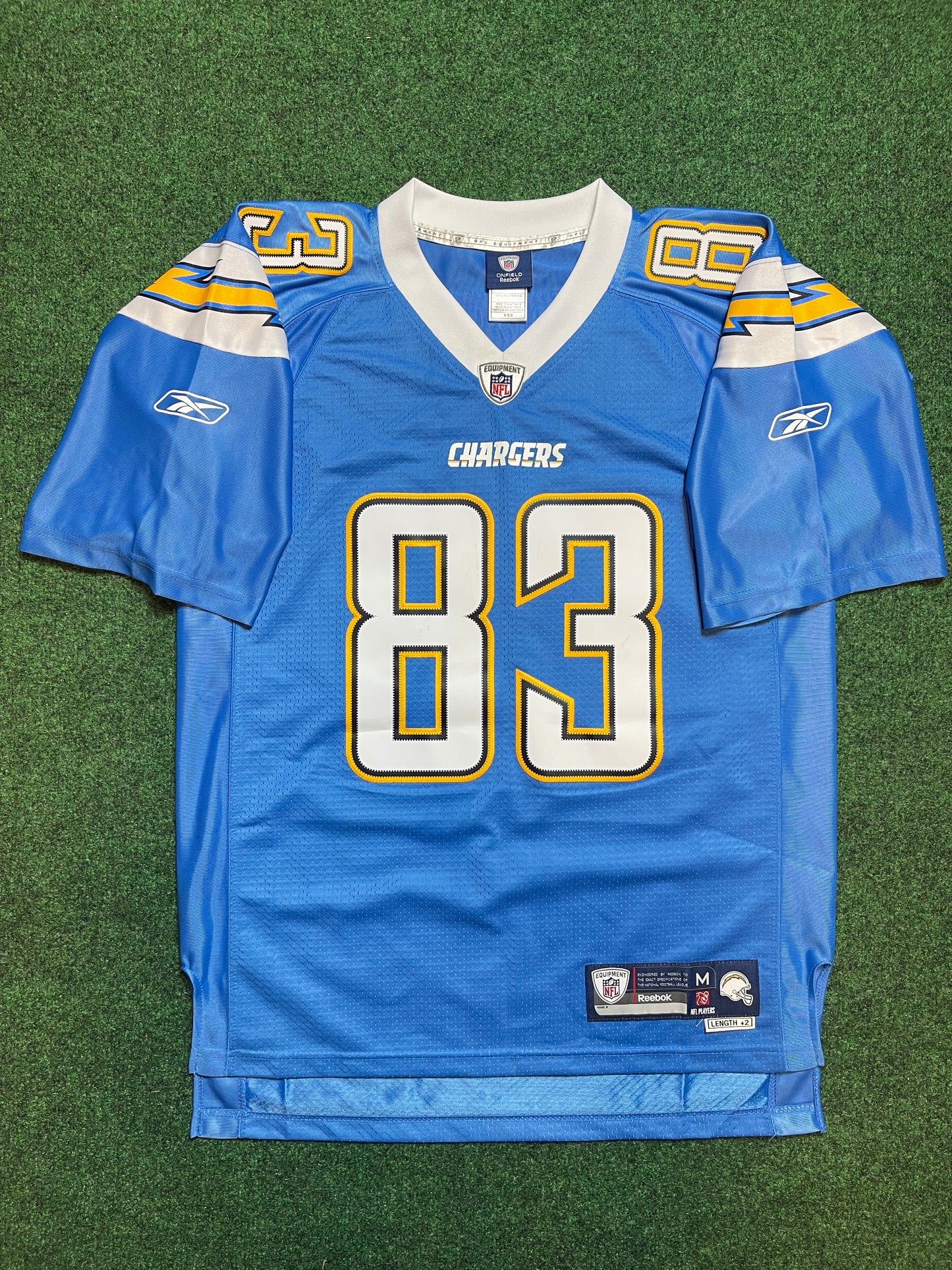 00’s San Diego Chargers Vincent Jackson Powder Blue Reebok NFL Swingman Jersey (Medium)