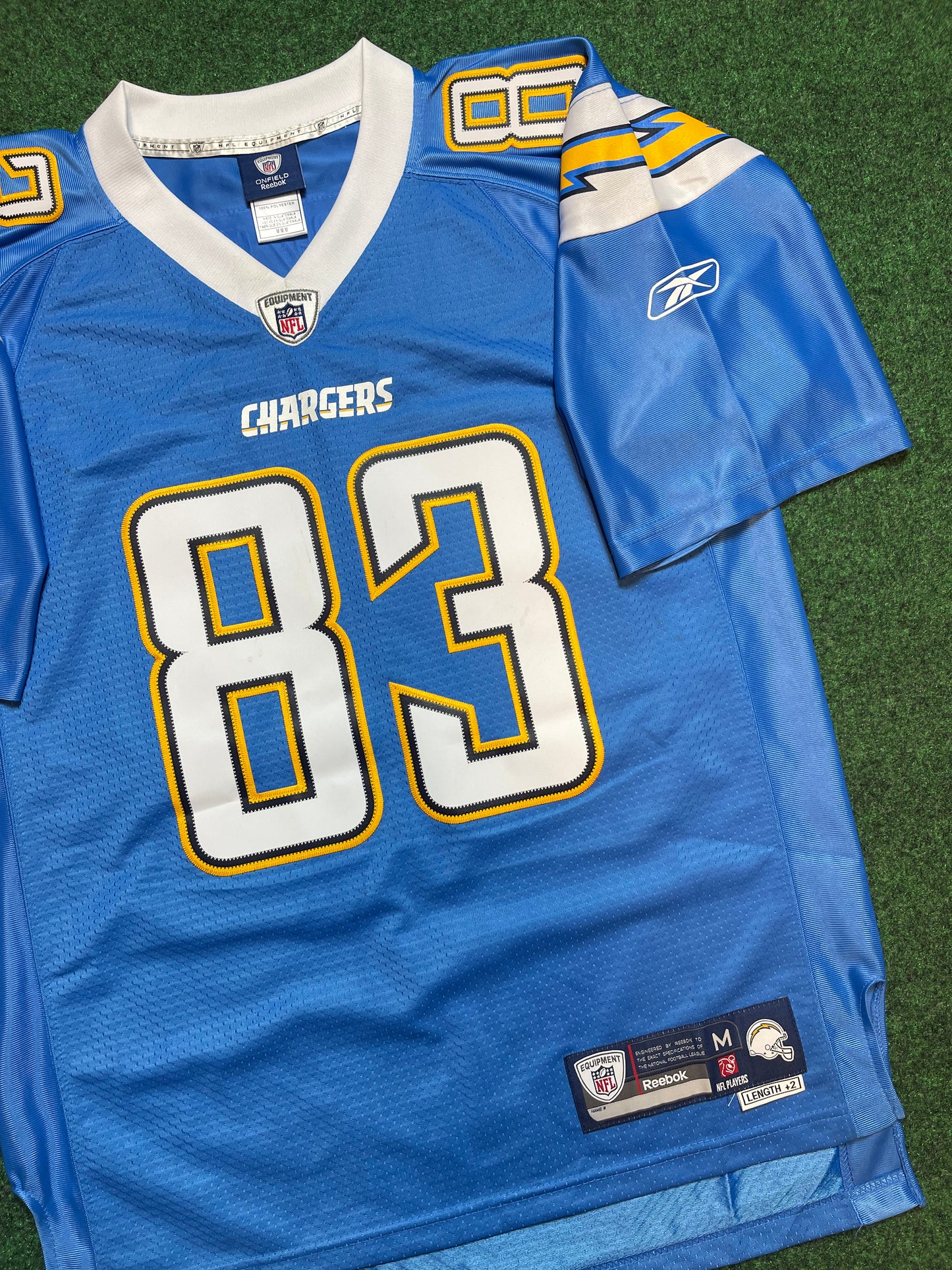 00’s San Diego Chargers Vincent Jackson Powder Blue Reebok NFL Swingman Jersey (Medium)