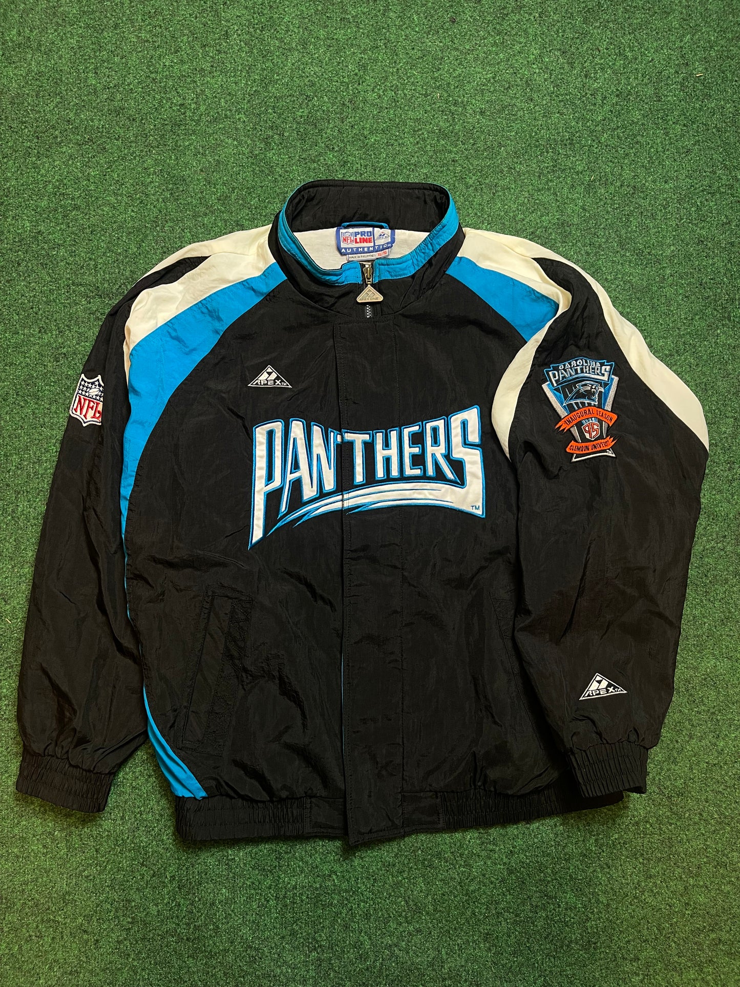 1995 Carolina Panthers Vintage Apex One Inaugural Season NFL Jacket (XL)