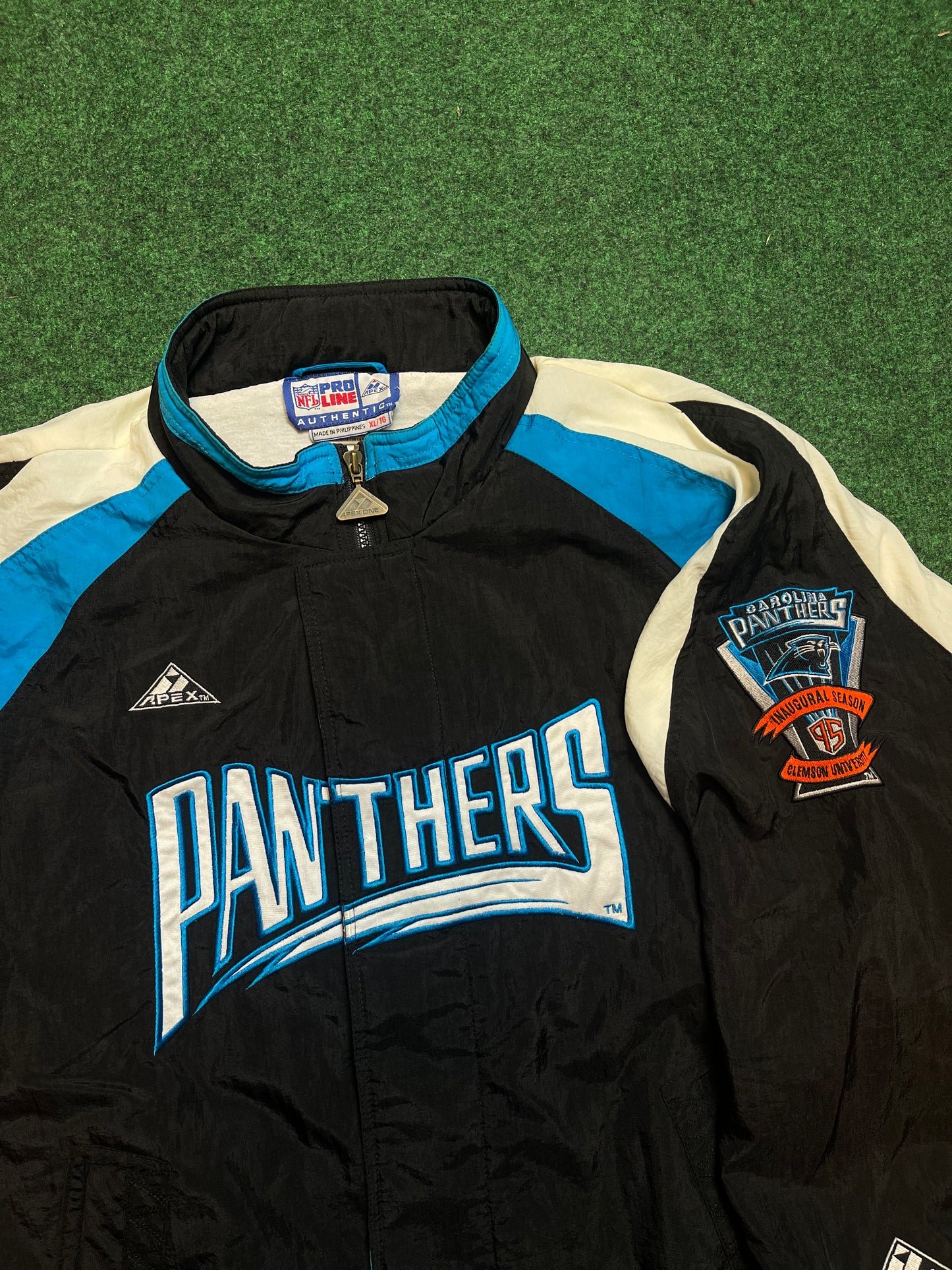 1995 Carolina Panthers Vintage Apex One Inaugural Season NFL Jacket (XL)