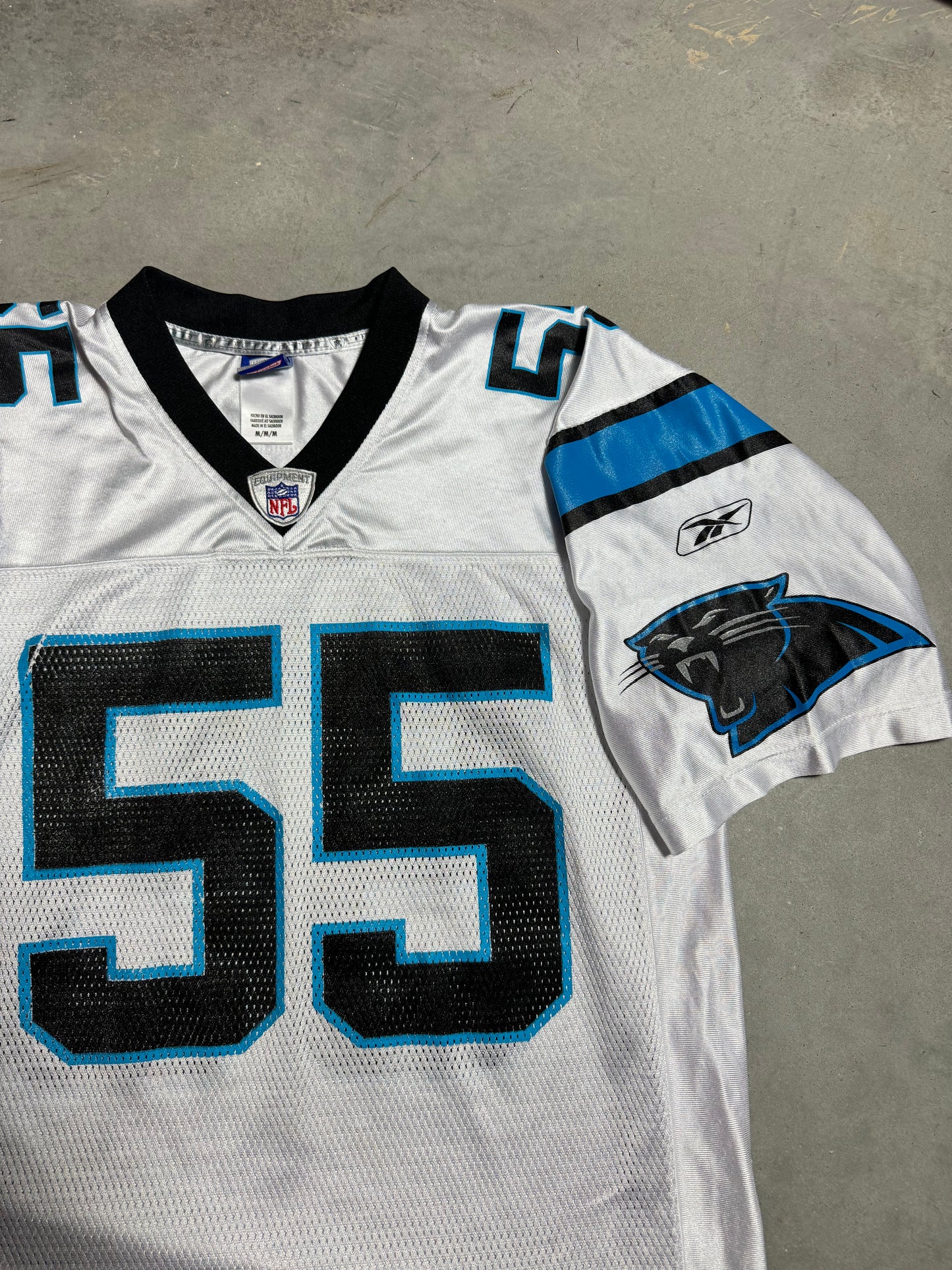 00’s Carolina Panthers Dan Morgan Vintage White Reebok NFL Jersey (Medium)